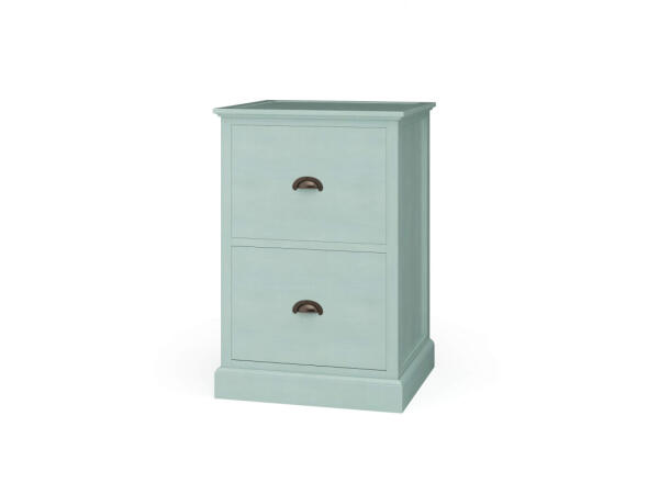Emerson 2 Drawer Filing Cabinet Office Storage Blue