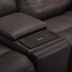 Carrington Loveseat w/Console P3 & ZG – Dark Brown Loveseats Brown 17