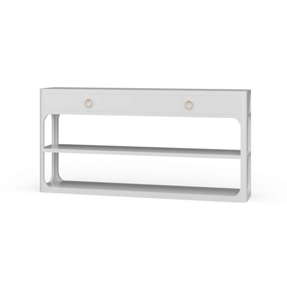 10e6ca44b460d306342c58471396f3fc Corte Open Console Table W/ 2 Drawers - Image 1
