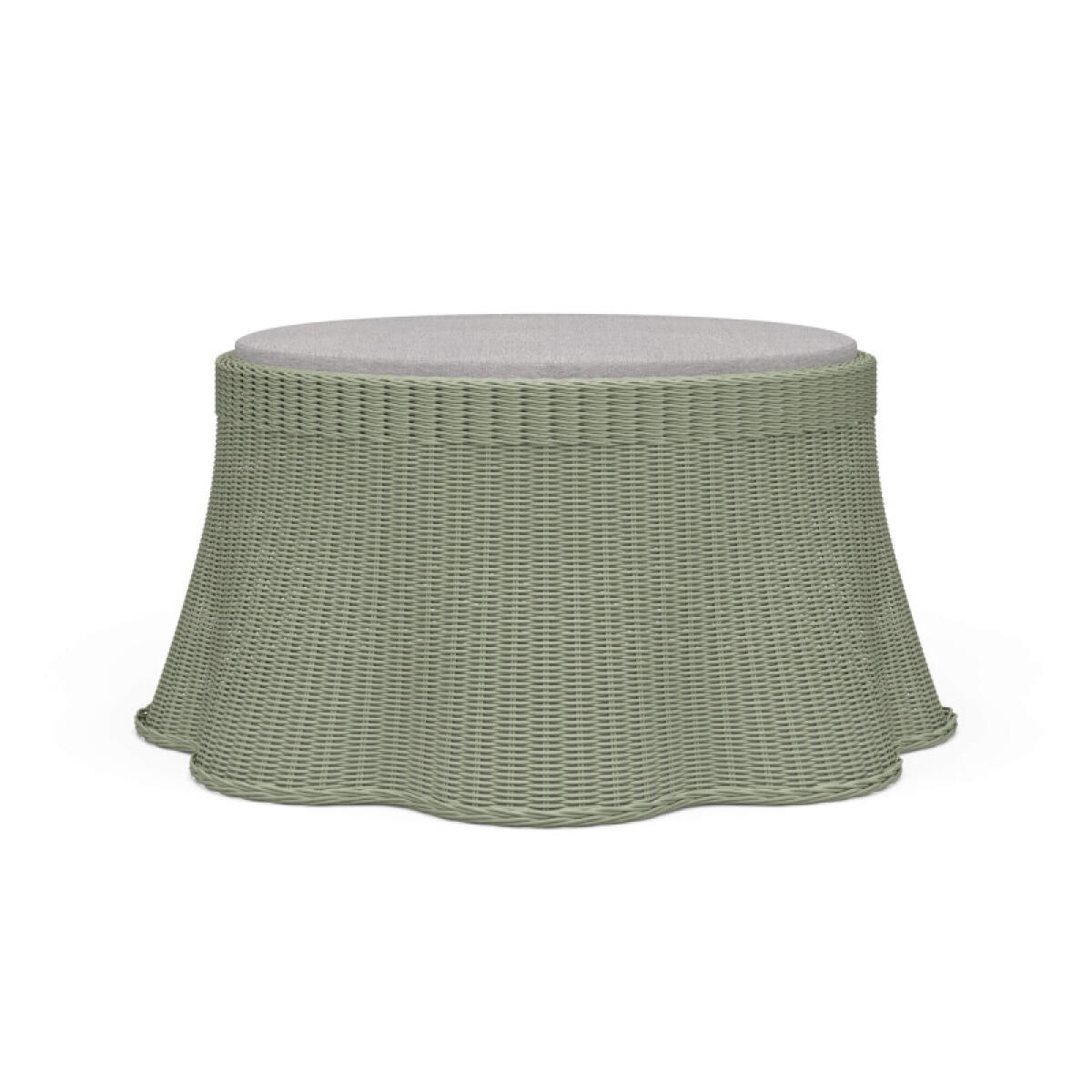 10f4d21a19f300b142a28a08a260c035 Newport Rattan Ottoman W/ Cushion - Image 1