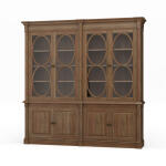 Fiona 2 Piece Display Cabinet W/ Glass Shelves
