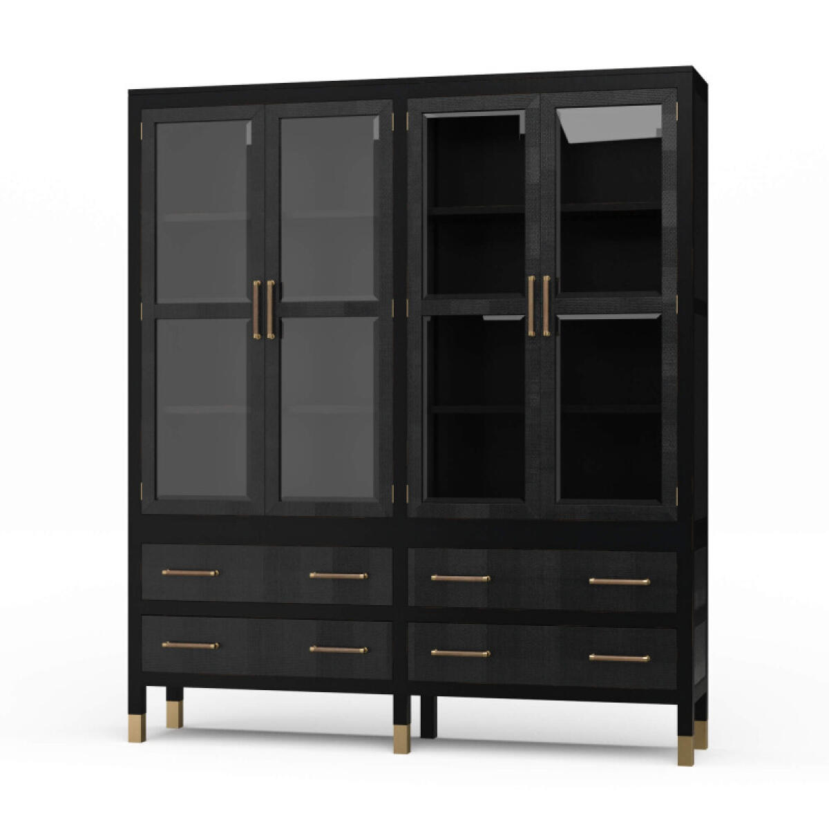 118bf4ac8f4b11ee78c5ffc6b78747d7 Kagu 4 Door Tall Cabinet W/ Premium Rattan - Image 1