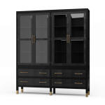 Kagu 4 Door Tall Cabinet W/ Premium Rattan