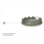 Scalloped Round Rattan Tray