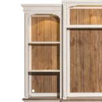 Morgan Creek Left Pier Top Entertainment Stands Antique White w/ Wirebrushed Tobacco Accents 8