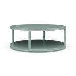 Cohan Round Coffee Table W/ Wood Shelf