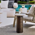 Olso Indoor-outdoor Accent Table, Bronze, 2 Cartons - Image 3