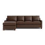 Carolina Leather Track Arm Chaise Sectional Sectionals Bassett Furniture 8