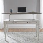Magnolia Manor Lift Top Writing Desk Desks Antique White & Weathered Bark 11