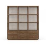 Cohan Open Cabinet W/ 6 Drawers W/ Rattan - Image 5