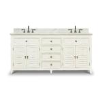 Shutter Double Vanity W/ Sink & Marble Top - Image 5