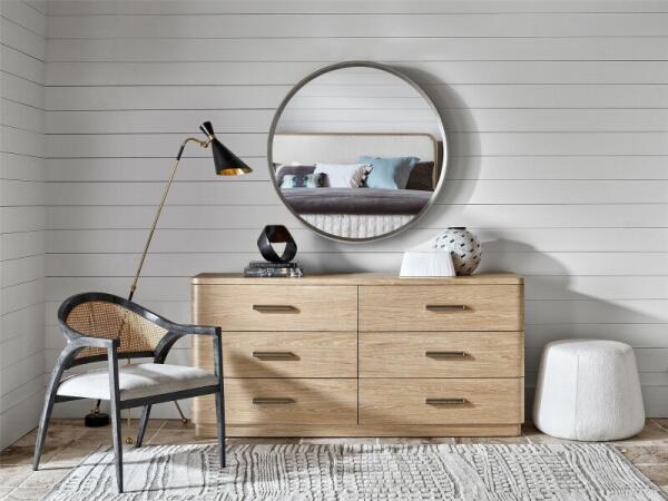 Modern Nomad Six Drawer Dresser Dressers Cream 7