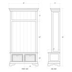 Homestead Hallstand W/ Rattan Baskets Entertainment Stands Bramble 18