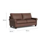 True Custom™ True Custom® Leather Panel Arm Studio Sofa - Image 6