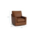 True Custom™ True CustomÂ® Leather Track Arm Swivel Chair Chairs Bassett Furniture 9