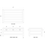 Kagu 6 Drawer Coffee Table W/ Shelf - Image 8