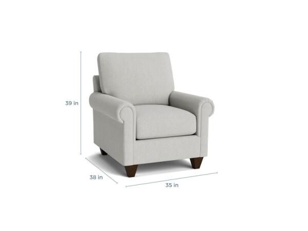 True Custom™ True CustomÂ® Panel Arm Accent Chair Chairs Bassett Furniture