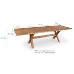 Crossbuck Live Edge Dining Table with Extendable Leaves - Image 6