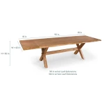 Crossbuck Live Edge Dining Table with Extendable Leaves - Image 5