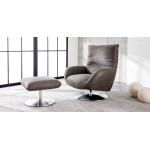 Ranlo Leather Swivel Arm Chair - Image 3