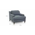Stockten Indigo English Arm Chair with Casters - Image 6