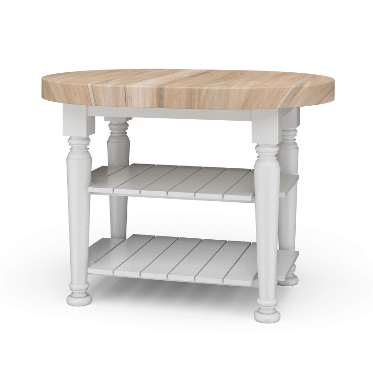 13ec52cd654ea7962f8f537f9c342b7e Farmhouse Butcher Block Kitchen Island - Image 1