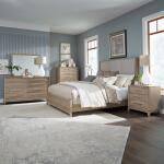 King California Uph Bed, Dresser & Mirror, Chest, Night Stand