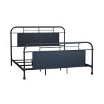 Vintage Series King Metal Bed- Navy Beds Beds 10