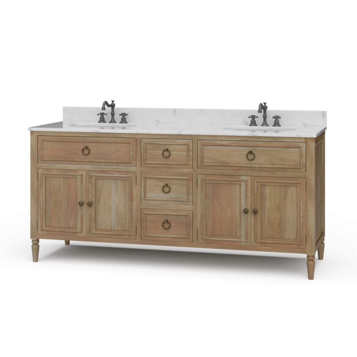 14b1e4851f564aa320236853946954f5 Cholet Double Vanity W/ Sink & Marble Top - Image 1