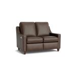 Magnificent Motion Leather Slope Arm Reclining Loveseat - Image 3