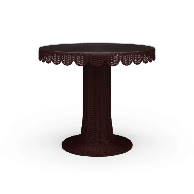 15016a7b86735801b60397676d86d8e1 Scalloped Round Bistro Table W/ Tempered Glass - Image 1