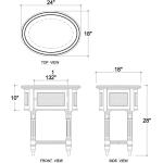 Montego Side Table W/ Rattan Door - Image 7