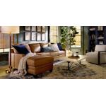 Carolina Leather Track Arm Chaise Sectional Sectionals Bassett Furniture 12