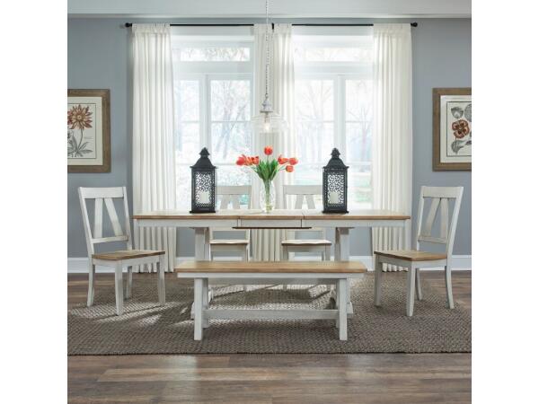 Lindsey Farm 6 Piece Trestle Table Set Dining Sets Dining Sets