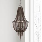 Lezzeno, 3 Lt Chandelier Lighting Brown 10