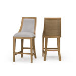 Monarch Counter Stool W/ Rattan Back