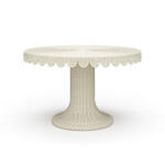 Scalloped Round Rattan Dining Table 48''