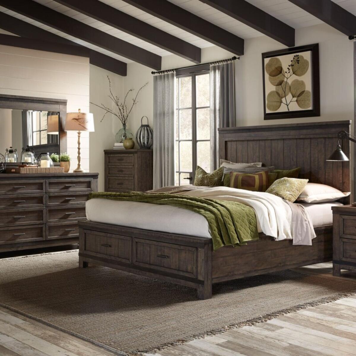 16c0fb565099668c51728c2a822ab0c2 Thornwood Hills Queen Storage Bed, Dresser & Mirror, Chest - Image 1