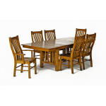 Laurelhurst Rustic Oak Trestle Table – LAURO6320 Dining Tables A-America 11