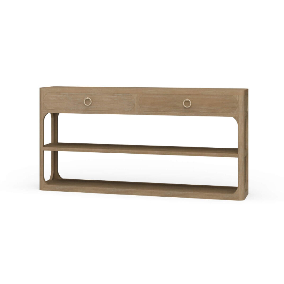 17b1a96d7b486221a9e0359f4f68640a Corte Open Console Table W/ 2 Drawers - Image 1