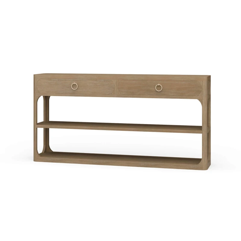 17b1a96d7b486221a9e0359f4f68640a Corte Open Console Table W/ 2 Drawers - Image 1
