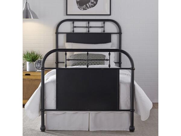 Vintage Series Full Metal Bed – Black Youth Beds Distressed Metal