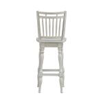 Magnolia Manor Spindle Back Swivel Bar Stool Barstools Antique White & Weathered Bark 20