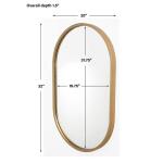 Varina Oval Mirror, Gold - Image 9