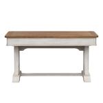 Farmhouse Reimagined Writing Desk Desks Antique White w/ Chestnut Tops 17