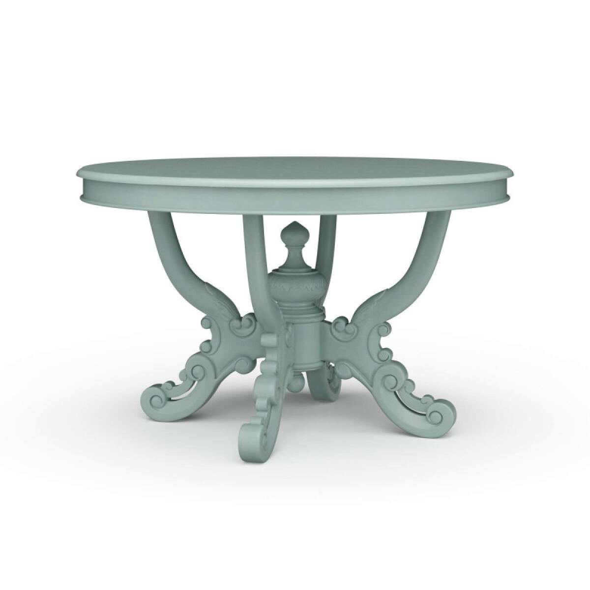 1888dfb6906b6a08748d85b0db513a24 Mandolin Dining Table W/ Solid Hardwood Top - Image 1