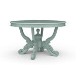 Mandolin Dining Table W/ Solid Hardwood Top