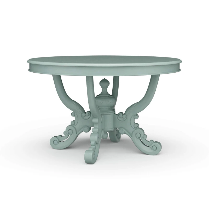 1888dfb6906b6a08748d85b0db513a24 Mandolin Dining Table W/ Solid Hardwood Top - Image 1