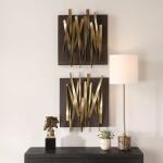 Crosshatch Metal Wall Decor, S/2 - Image 3
