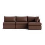 Beckham Leather Modular Chaise Sectional Sofa